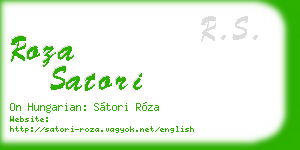 roza satori business card
