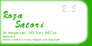 roza satori business card